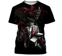 Zhongkaihua Camiseta de Death Note, diseño de Yagami & L Anime, para adolescentes y adultos, casual de verano, impresión 3D, manga corta, camiseta cómoda de moda para regalo de fans, Tipo 6, XL