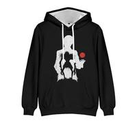 Zhongkaihua Death Note Light Yagami L Lawliet - Sudadera con capucha digital de anime con bolsillo, regalo cálido para adultos, adolescentes, niños, niñas, amantes de los estudiantes, Tipo 3, L