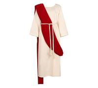 Zhongkaihua Disfraz de Jesús para hombre, ropa religiosa cristiana, disfraces misioneros, traje de sacerdote, disfraz medieval vintage para juegos de rol