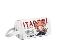 Zhongkaihua Estuche con estampado de anime JJK Gojo Satoru Itadori Yuji de gran capacidad para estudiantes para la temporada de regreso a clases, Blanco tipo 10, 20 x 10 x 8 cm, Estuche para lápices