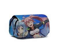 Zhongkaihua Estuche de papelería de moda con texto en inglés "That Time I Got Reincarnated as a Slime Rimuru Tempest" Milim Nava para niñas y niños, regalo escolar, gran capacidad para el regreso a