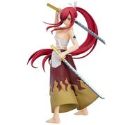 Zhongkaihua FAIRY TAIL - Figura de Erza de doble espada, figura de lucha, estatua de acción, figura de Erza escarlata, posición de pie, modelo de PVC, adorno de escritorio, 17 cm