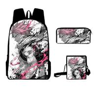 Zhongkaihua FAIRY TAIL - Juego de mochila de anime 3 en 1 con bolsa escolar, estuches para lápices y bolsa cruzada para niños y niñas, temporada de apertura escolar, juegos de mochila de 3 piezas,