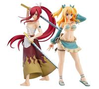 Zhongkaihua Figura de acción de PVC de Erza y Lucy, adorno de escritorio de FAIRY TAIL