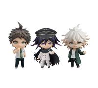 Zhongkaihua Figura de anime Hinata Hajime/Kokichi Oma de Nagito Komaeda, modelo móvil, articulaciones, colección de adornos, regalos de 10 cm, accesorios intercambiables de PVC
