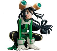 Zhongkaihua Figura de anime MHA Asui Tsuyu, figura de posición en cuclillas, modelo de PVC, figuras MHA, figura de héroe de anime Asui Tsuyu, estatua coleccionable, 14 cm