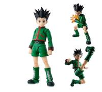 Zhongkaihua Figura de Gon Freecss Figura de acción de Gon Freecss de 13,5 cm, estatua de anime articulada de PVC coleccionable con piezas intercambiables para decoración de escritorio