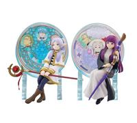 Zhongkaihua Figura de helecho de PVC de 15 cm con pantalla de fondo, postura sentada, modelo de anime coleccionable para decoración del hogar, coche, escritorio, regalo de cumpleaños para los fans