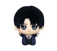 Zhongkaihua Figura de peluche de anime Levi/Zoe Hans/Eren Jaeger, colgante de peluche suave, llavero de anime, mochila, bonitos colgantes, decoraciones coleccionables, regalos de 10 cm