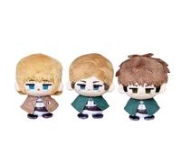 Zhongkaihua Figura de peluche de Erwin Smith/Jean Kirstein/Armin Arlert de peluche suave y lindo colgante de bolsa de anime Merch figurita ornamentos decoraciones coleccionables 12 cm