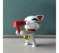 Zhongkaihua Figura Turbo Granny DAN DA DAN Cute White Cat Action Figure 9 CM Anime Pvc Model Statue Christmas Home Car Desk Decoration Ornament Birthday Gift for Fans