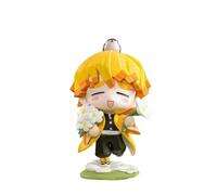 Zhongkaihua Figuras de anime Agatsuma Zenitsu Cute Mini Q Figura Agatsuma Zenitsu Figura de acción PVC Estatua Modelo Figura Adornos para fans del anime Coleccionables