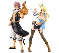 Zhongkaihua Figuras de anime Fairy Tail Lucy/Natsu Figura de PVC Modelo Estatua Fairy Tail Merch Figurine Collection Adornos de escritorio Decoraciones de Navidad