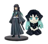 Zhongkaihua Figuras de anime y muñeca de peluche conjuntos combinados Shinobu/Giyuu/Tanjiro/Nezuko Figura Shinazugawa Sanemi Figura Anime Estatua Decoración Coleccionable Regalos