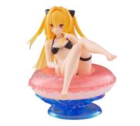 Zhongkaihua Golden Darkness Konjiki no Yami Figura traje de baño sentado Aqua Float figuras de acción para niñas con anillo de natación modelo hecho a mano 10 cm PVC estatua anime adornos