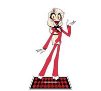 Zhongkaihua Hazbin Hotel - Figura acrílica con soporte de Alastor, personajes de anime, impresión de doble cara, figura acrílica transparente, letrero de pie acrílico para escritorio, 16 cm