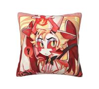 Zhongkaihua Hazbin Hotel - Funda de cojín cuadrada de felpa con estampado de Charlie Morningstar Vaggie, para sofá, cama, sofá o cama (45 x 45 cm)