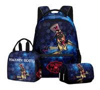 Zhongkaihua Hazbin - Juego de mochila de hotel de 3 piezas, mochila Amime individual, bolsa de almuerzo, estuche para lápices, suministros de regreso a clases, mochila casual, bolsa de viaje, tipo 2,