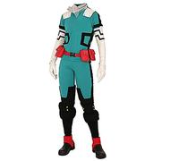 Zhongkaihua Izuku Midoriya - Disfraz de cosplay de uniforme escolar, disfraz verde de academia, traje de lucha para hombre, overol de Deku para Halloween, cosplay, traje de batalla