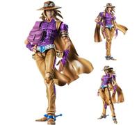 Zhongkaihua JJBA Figuras de anime de Gyro Zeppeli, estatua de acción súper con articulaciones móviles y accesorios intercambiables, modelos coleccionables para decoración de escritorio