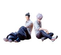Zhongkaihua JJK Gojo Satoru Figura Camisa Blanca Gojo Satoru Asiento Postura 10cm Anime PVC Modelo Navidad Estantería Escritorio Decoración Regalo de Cumpleaños para Fans