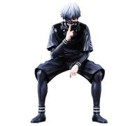 Zhongkaihua Kaneki Ken Figura de acción Kaneki Ken Figura de acción de 11 cm, postura sentada, modelo de PVC, personaje de anime, estatua coleccionable para decoración del hogar