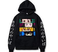Zhongkaihua Kimetsu No Yaiba Sudadera con Capucha Anime Kamado Tanjiro/Nezuko/Agatsuma Zenitsu Sudadera con Capucha Chaqueta Manga Larga Weatshirts