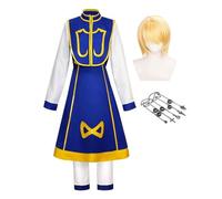 Zhongkaihua Kurapika - Disfraz de anime para cosplay, uniforme de anime con peluca y pulsera, traje completo, juego de rol, fiesta de Halloween, carnaval, para fanáticos
