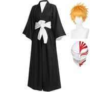Zhongkaihua Kurosaki Ichigo Cosplay Disfraz Anime Kimono Traje Role Play Uniforme Completo Disfraz Set Halloween Carnaval Dress Up Party
