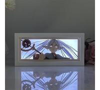 Zhongkaihua Lámpara de caja de luz de anime LED 3D, luz nocturna de corte artístico, tallado de papel, lámpara de figura de Frieren Beyond Journey, decoración del hogar, habitación y escritorio