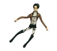 Zhongkaihua Levi Plush Hange Zoe/Eren Jaeger - Figura suave de anime, alambre integrado, divertida almohada para sofá, dormitorio, decoración del hogar