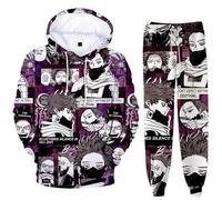 Zhongkaihua MHA - Conjunto de sudadera con capucha y pantalones deportivos de 2 piezas Bakugo/Izuku/Toga/Dabi/Ochako sudaderas con capucha y pantalones para cosplay, sudaderas de anime, ropa unisex