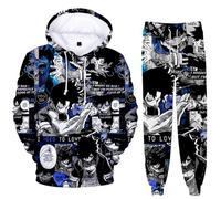 Zhongkaihua MHA - Conjunto de sudadera con capucha y pantalones deportivos de 2 piezas Bakugo/Izuku/Toga/Dabi/Ochako sudaderas con capucha y pantalones para cosplay, sudaderas de anime, ropa unisex
