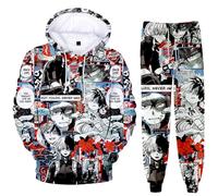 Zhongkaihua MHA - Conjunto de sudadera con capucha y pantalones deportivos de 2 piezas Bakugo/Izuku/Toga/Dabi/Ochako sudaderas con capucha y pantalones para cosplay, sudaderas de anime, ropa unisex