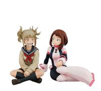 Zhongkaihua MHA - Figuras de anime Toga Himiko Figura de acción Uraraka Ochako Figura sentada en posición sentada, modelo de PVC, adornos de decoración de escritorio