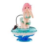 Zhongkaihua Momo Belia Deviluke - Figura de traje de baño sentado, flotador, figuras de acción para niñas con anillo de natación, modelo hecho a mano, 13 cm, PVC, estatua de anime, adornos