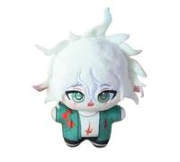 Zhongkaihua Nagito Komaeda - Colgante de peluche con figura de anime, llavero de peluche suave, decoración de mochila, 10 cm