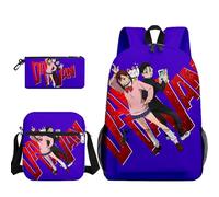 Zhongkaihua Okarun - Juego de mochila de 3 piezas para estudiantes, Back ot School Ayase Momo Turbo Granny, impresión 3D, anime, caricatura, bolsa escolar, estuche para lápices, bolsa de hombro para