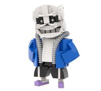Zhongkaihua Sans Undertale - Figura de acción colorida ensamblada, bloques de adorno de esqueleto blanco, bloque de construcción, figura de PVC, adornos de escritorio