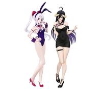 Zhongkaihua Shalltear and Albedo - Juego de 2 figuras de anime de Albedo, mini vestido, estatua de Shalltear Bloodfallen Figura de conejita Ver. Modelo