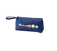 Zhongkaihua Shoyo Hinata Tobio Kageyama - Estuche de papelería de moda para niñas y niños, regalo escolar, color amarillo y azul oscuro, gran capacidad, bolsa para bolígrafos de vuelta a la escuela