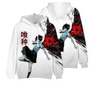Zhongkaihua Sudadera con capucha unisex de anime Tokyo Ghoul Kaneki Ken/Kamishiro Rize/Juzo Suzuya Tokyo Ghoul Merch Merch - Sudadera de manga larga fina para regalo