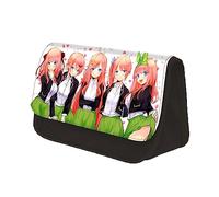 Zhongkaihua The Quintessential Quintuplets - Estuche de papelería de moda para niñas/niños, regalo escolar, gran capacidad, 2 compartimentos con cremallera, bolsa para bolígrafos de vuelta a la