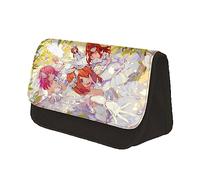 Zhongkaihua The Quintessential Quintuplets - Estuche de papelería de moda para niñas/niños, regalo escolar, gran capacidad, 2 compartimentos con cremallera, bolsa para bolígrafos de vuelta a la