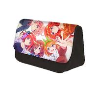 Zhongkaihua The Quintessential Quintuplets - Estuche de papelería de moda para niñas/niños, regalo escolar, gran capacidad, 2 compartimentos con cremallera, bolsa para bolígrafos de vuelta a la