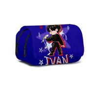 Zhongkaihua Till and Ivan - Estuche para lápices con impresión 3D de anime, gran capacidad, doble capa, para guardar artículos de papelería, regalos escolares para estudiantes, Tipo 13, 9x12x22cm