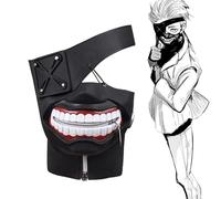 Zhongkaihua Tokyo Ghoul Kaneki Ken Drop Máscara de goma para Halloween, Navidad, cosplay, regalo de juego de rol