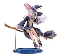Zhongkaihua Wandering Witch: The Journey of Elaina Figura de la escoba Rider modelo sentado Anime Girl Figura de PVC estatua ornamentos 19 cm
