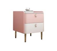 zhongqunli mesita de Noche, Mesita de Noche Extra Estrecha Madera Maciza, pequeña, Moderna, Ligera, Lujo, for Dormitorio, Color Rosa(S)