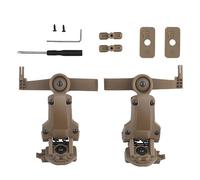 Zhongren Adaptador de riel ARC para casco táctico, accesorios de rotación para auriculares con auriculares COMTAC 3 OPS Core ARC y riel Team Wendy M-LOK para disparar airsoft (bronceado)